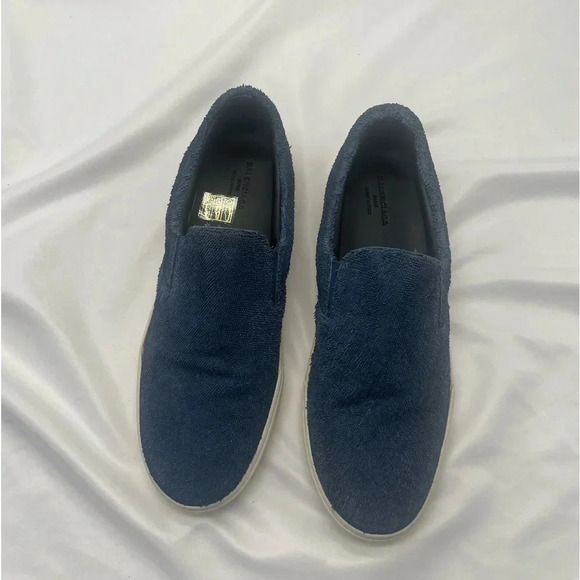 Balenciaga Navy Blue Slip On Sneaker with Terry Cloth Upper Size 38‎ - Picture 2 of 12